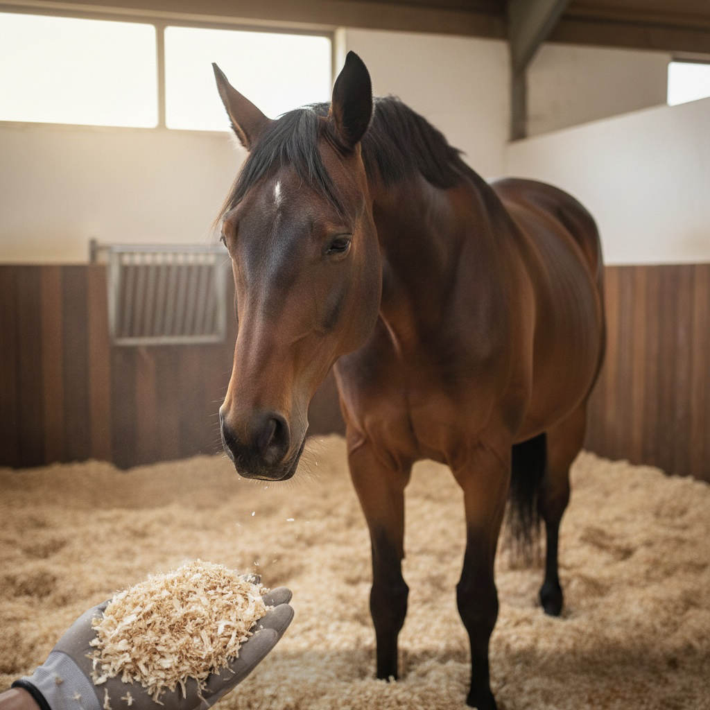 viruta de madera sin polvo para caballo